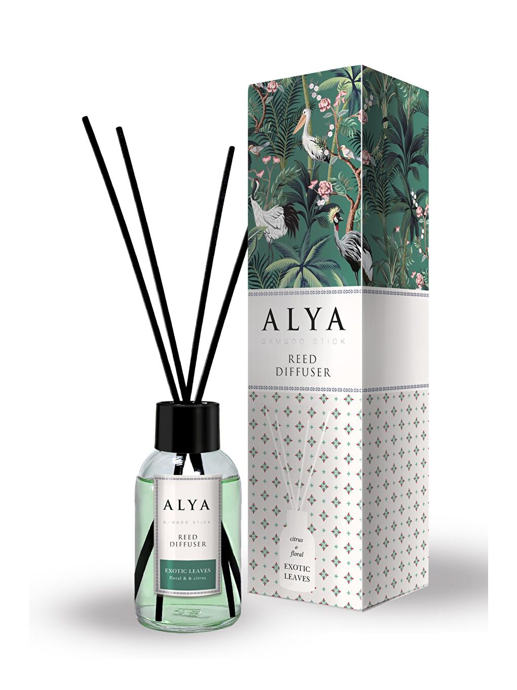 Alya Şeffaf Bambu Çubuklu Oda Kokusu Egzotic Leaves ve Woody Oriental ve Tropic Breeze 100 ml x 3 Adet - 2