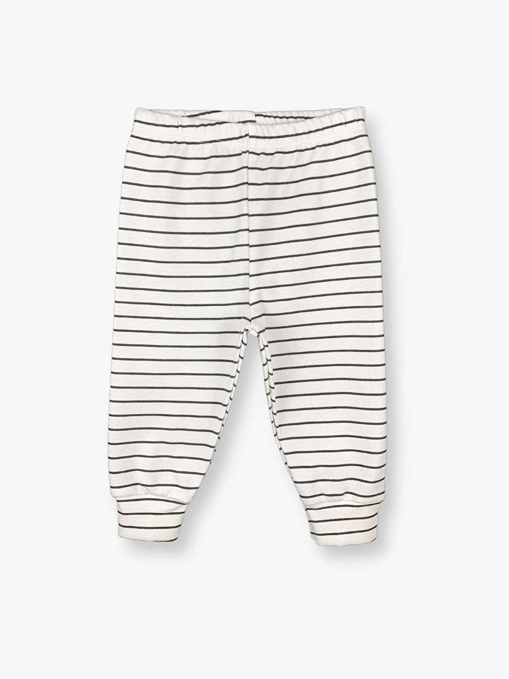 Ekru Bisiklet Yaka Uzun Kollu Erkek Bebek Pijama Takımı-2