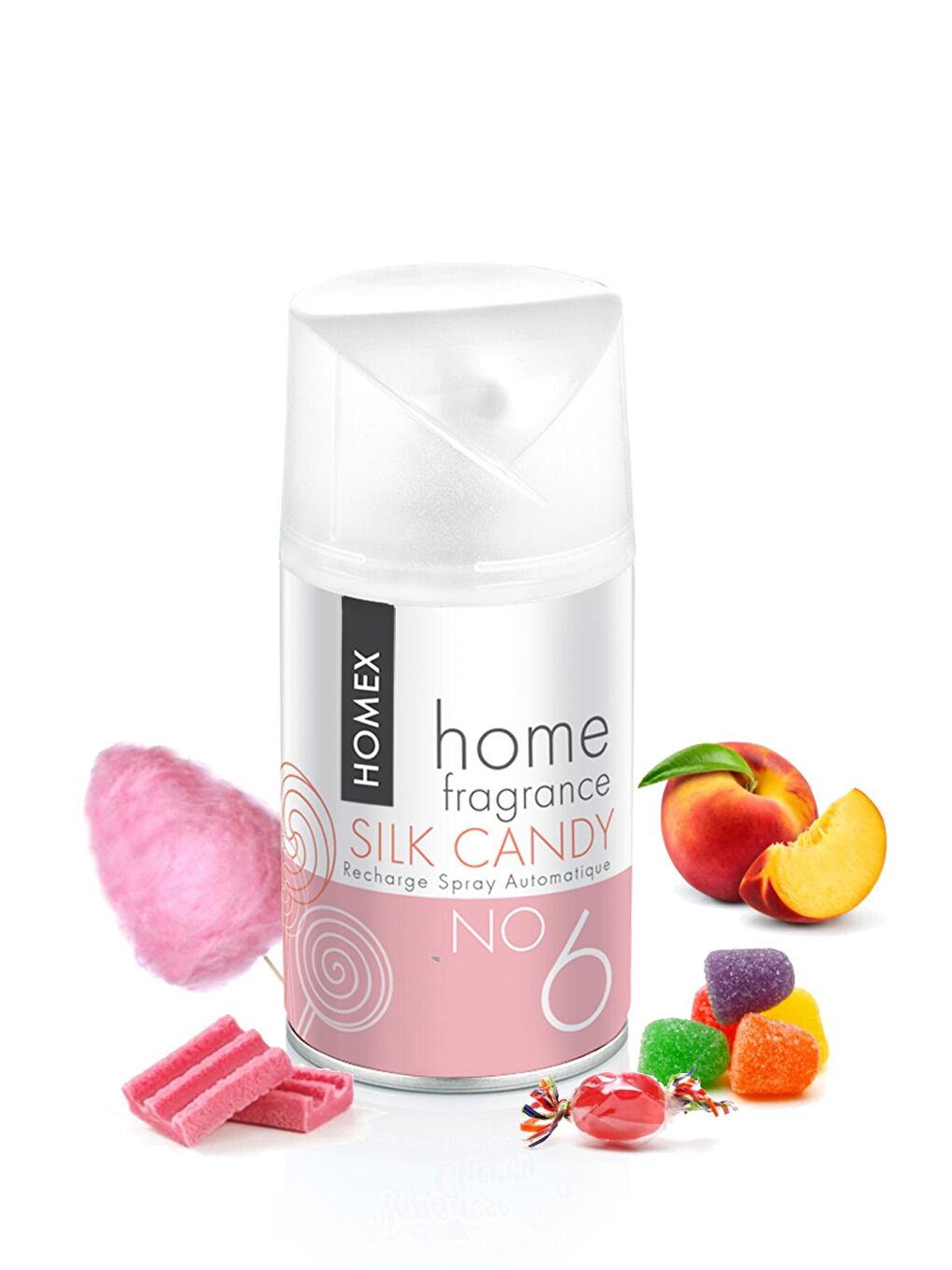 Homex Şeffaf Silk Candy 260 ML Oda Kokusu Spreyi Makine Yedek - 1