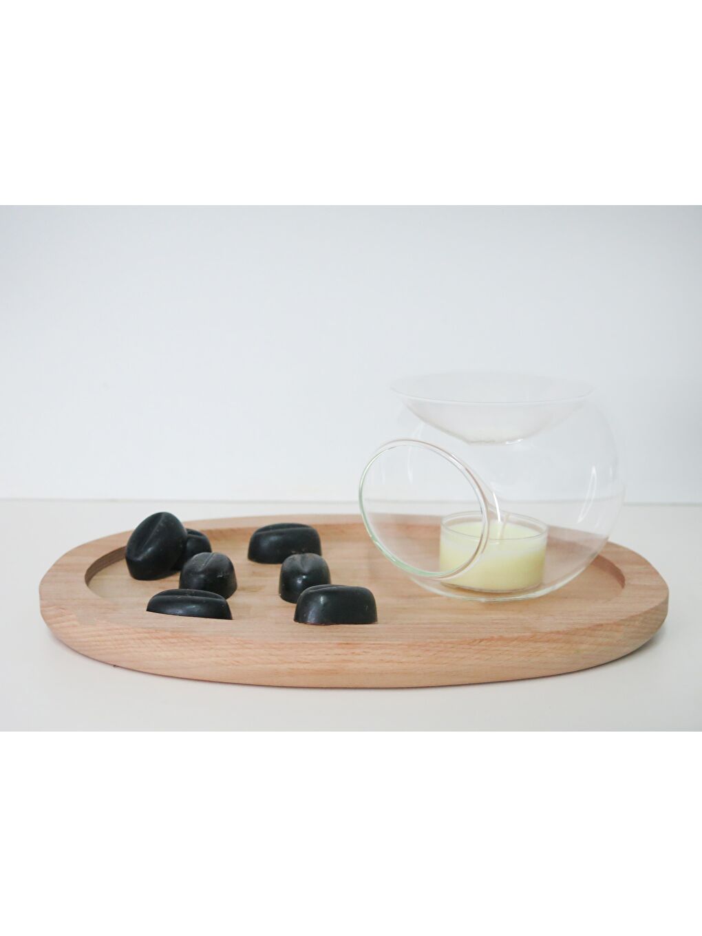 Kahverengi 12li Kahve Kokulu Kahve Çekirdeği Balmumu Buhurdanlık Esansı-2