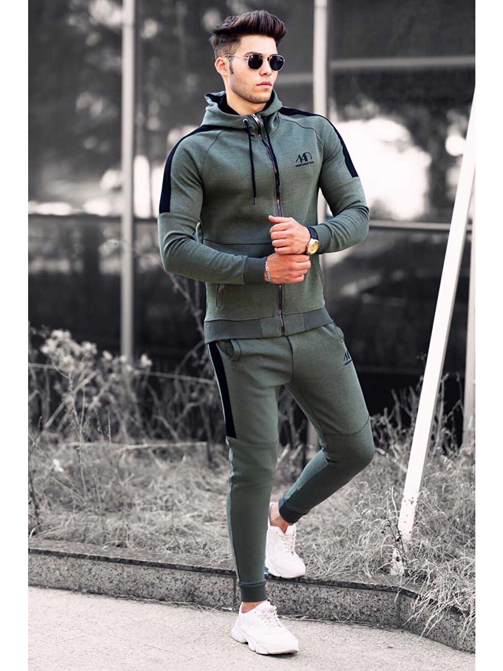 Haki Baskılı Erkek Eşofman Takımı 4671-1