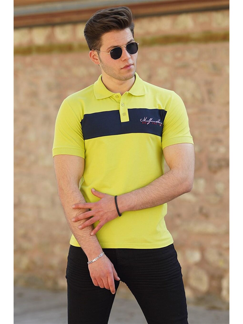 Yeşil Polo Yaka Erkek Tişört 4584