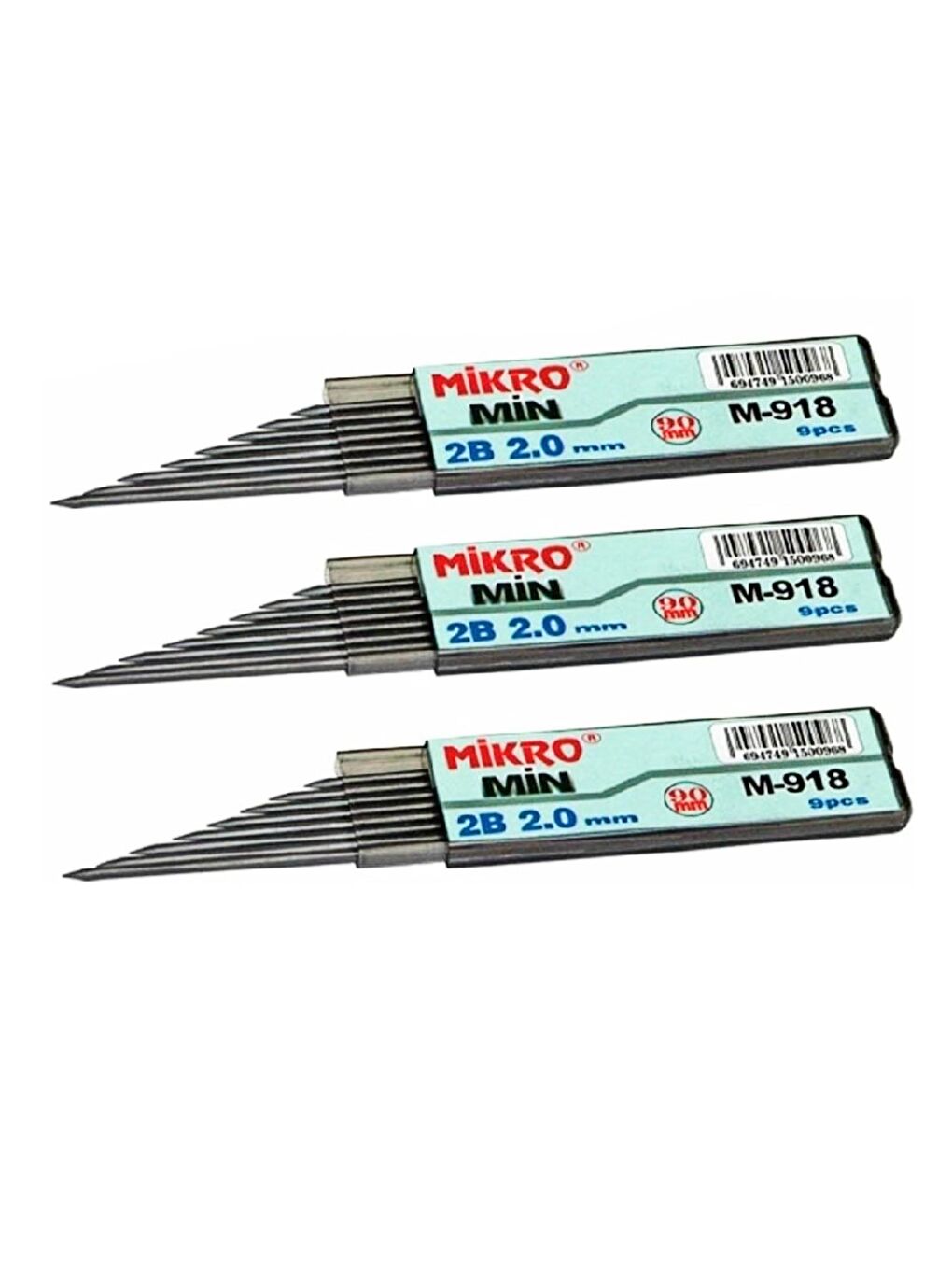 Min 90 mm 2B Kalem Ucu 2.0 mm (M-918) 3 Tüp-2