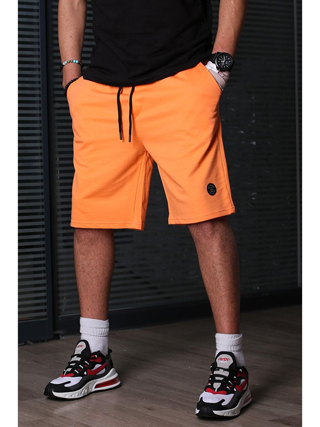 Erkek Turuncu Basic Şort 5446-1