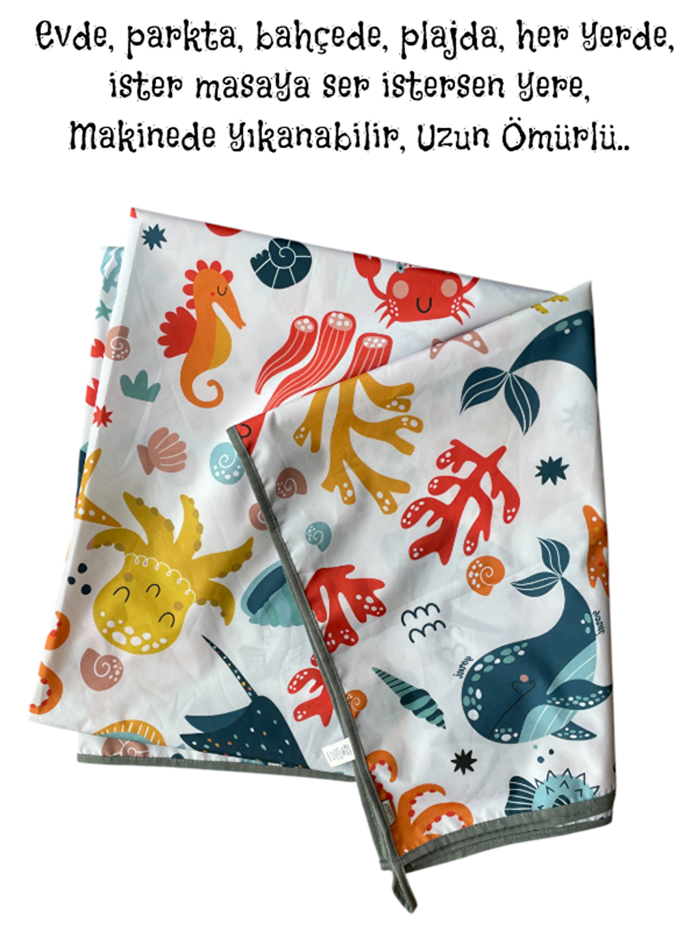 Ocean, 145x250cm, Sıvı Geçirmeyen Çok Amaçlı Aktivite Örtüsü; Bakım Örtüsü, Yer, Masa ve Yatak için-3