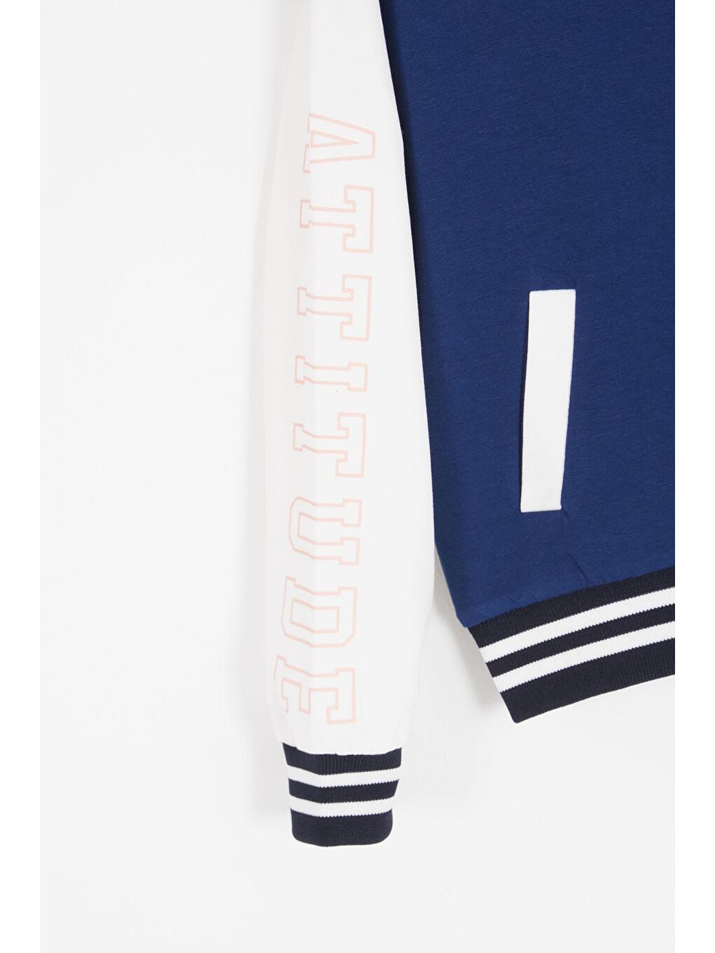 Lacivert NY Nakışlı Sırt Baskılı Kız Çocuk Kolej Eşofman Takımı 16935-3