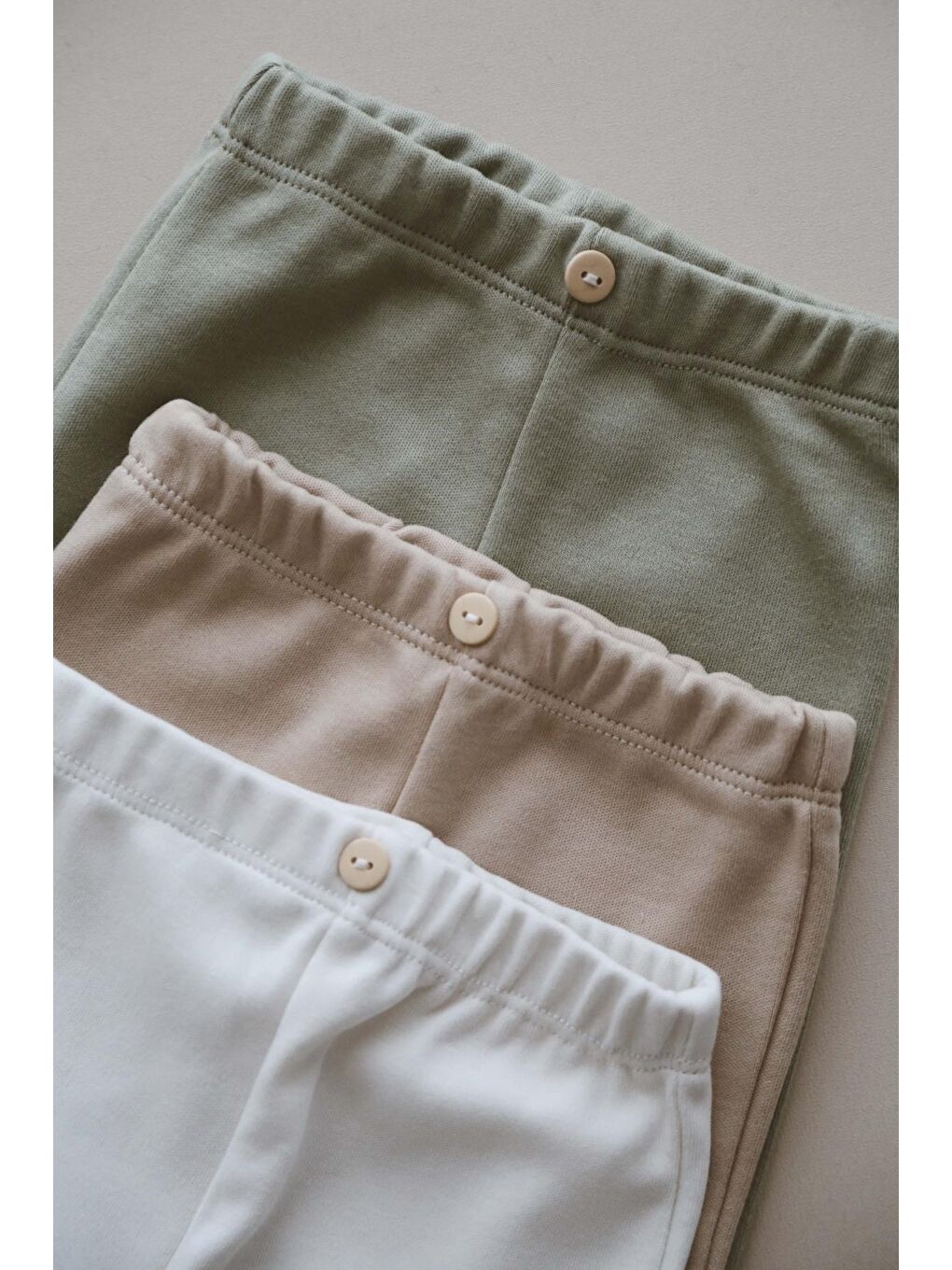 Bej 3lü Penye Bebek Tayt Model 3-4