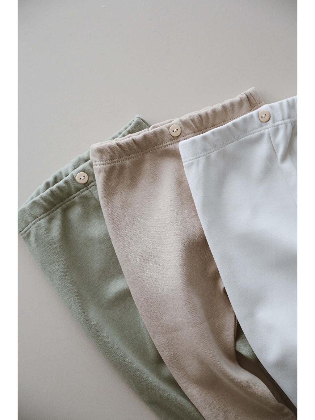 Bej 3lü Penye Bebek Tayt Model 3-5