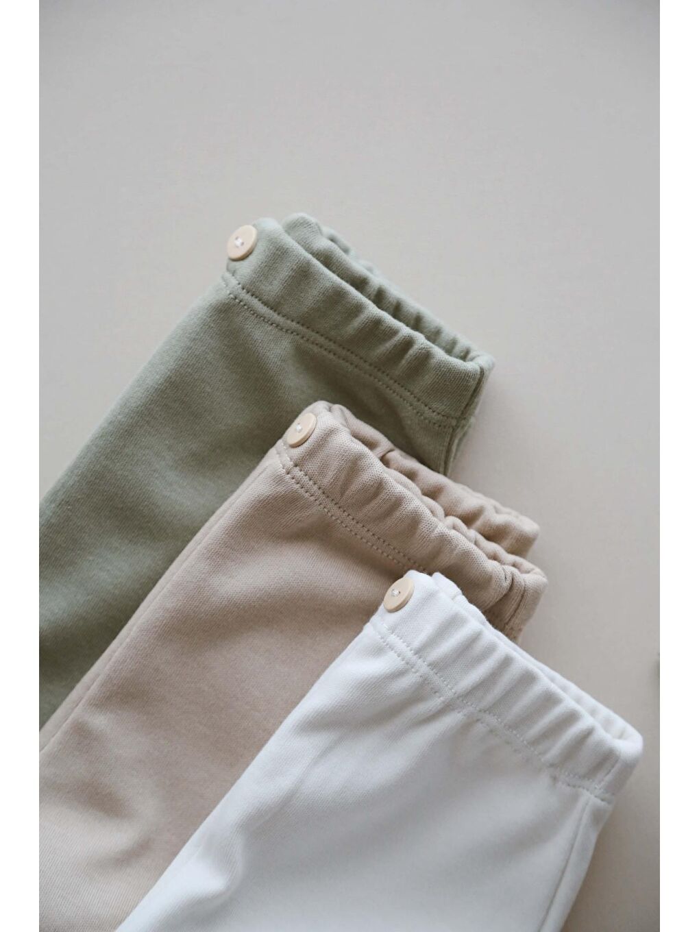 Bej 3lü Penye Bebek Tayt Model 3-8