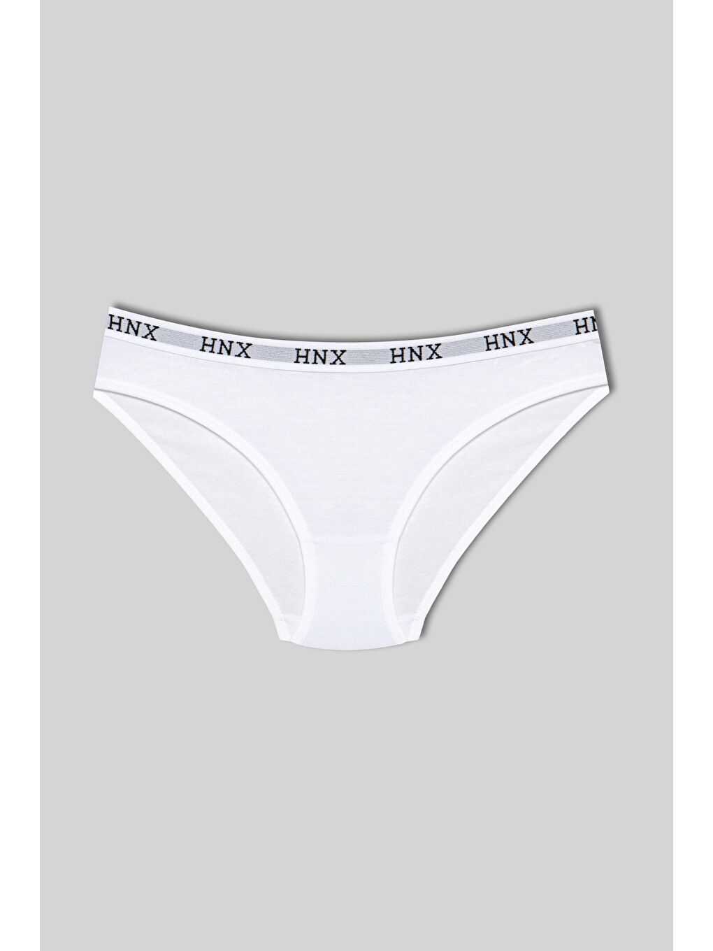 Beyaz Pamuklu Beli Yazılı Lastik Basic Kadın Külot