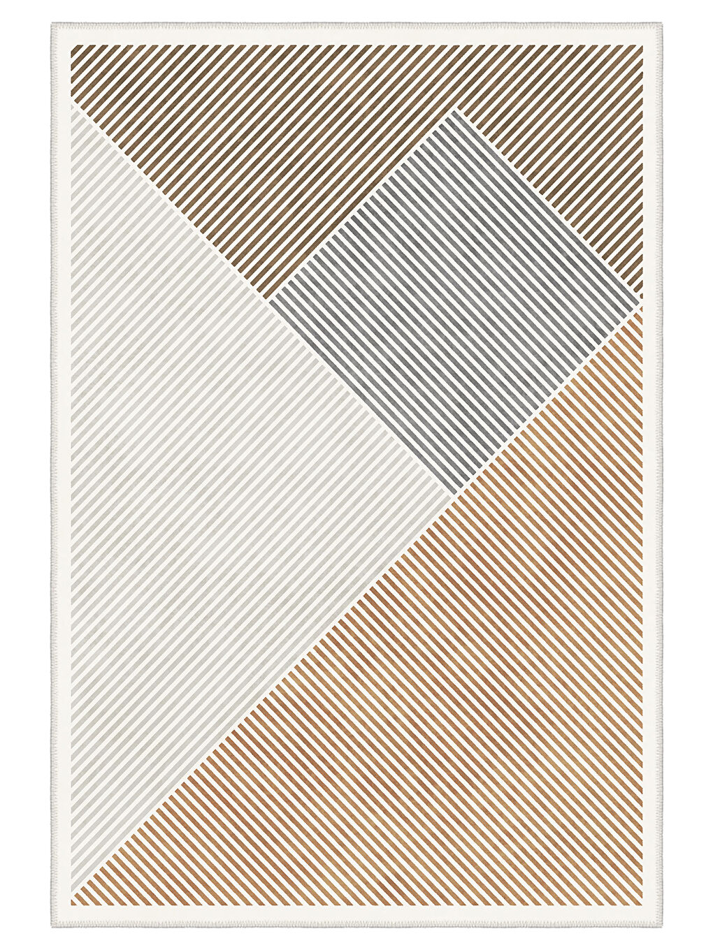 Turuncu Modern Dekoratif Yıkanabilir Kaymaz Taban Halı – İnce, Yumuşak Salon Halısı, Mutfak Halısı ve Yolluk