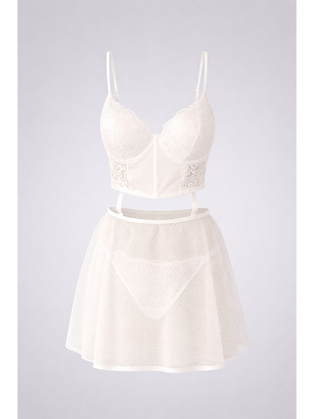 Ekru Valencıa  Transparan Babydoll