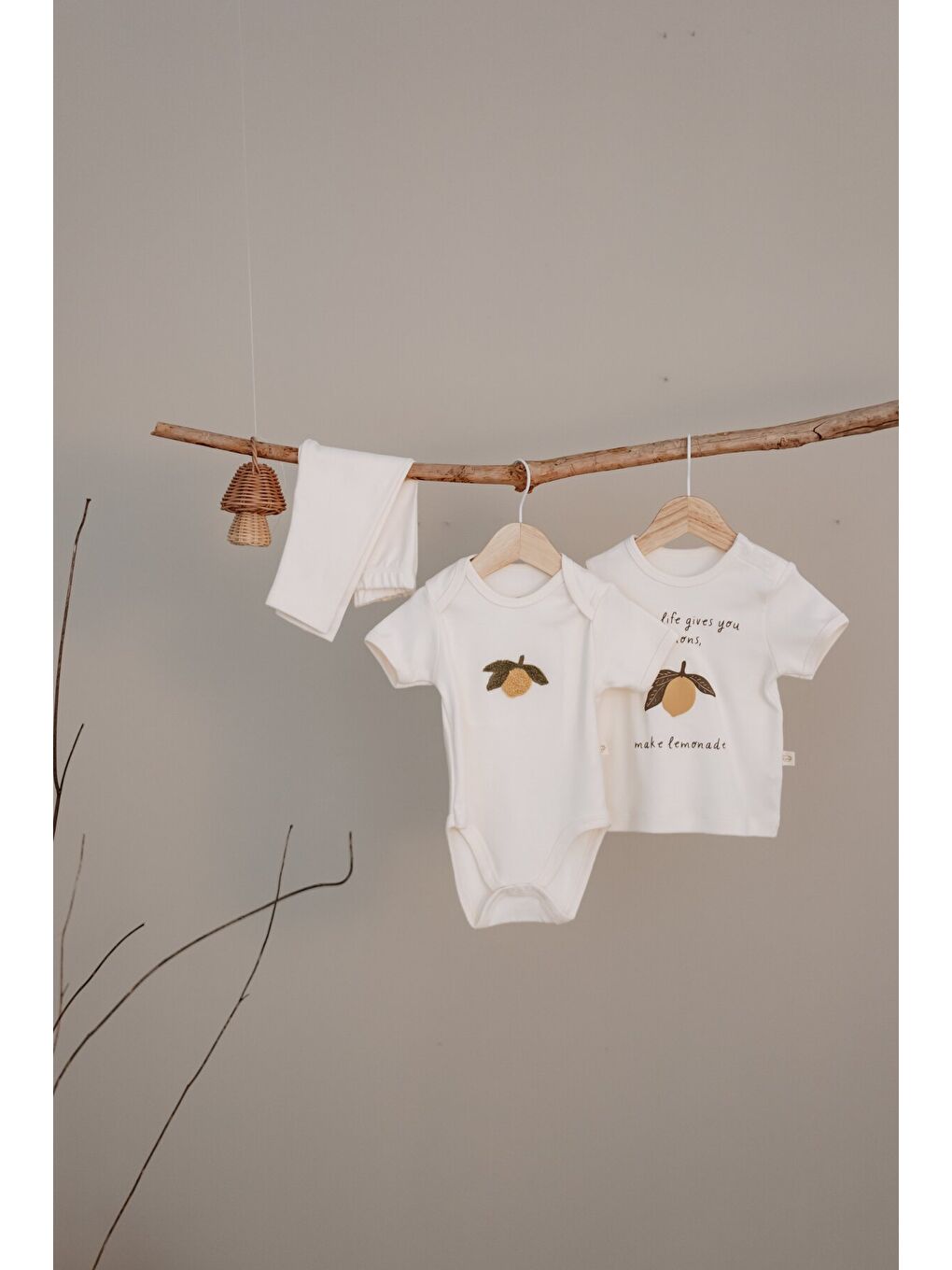 Ekru Limon Serisi 3lü Set-2