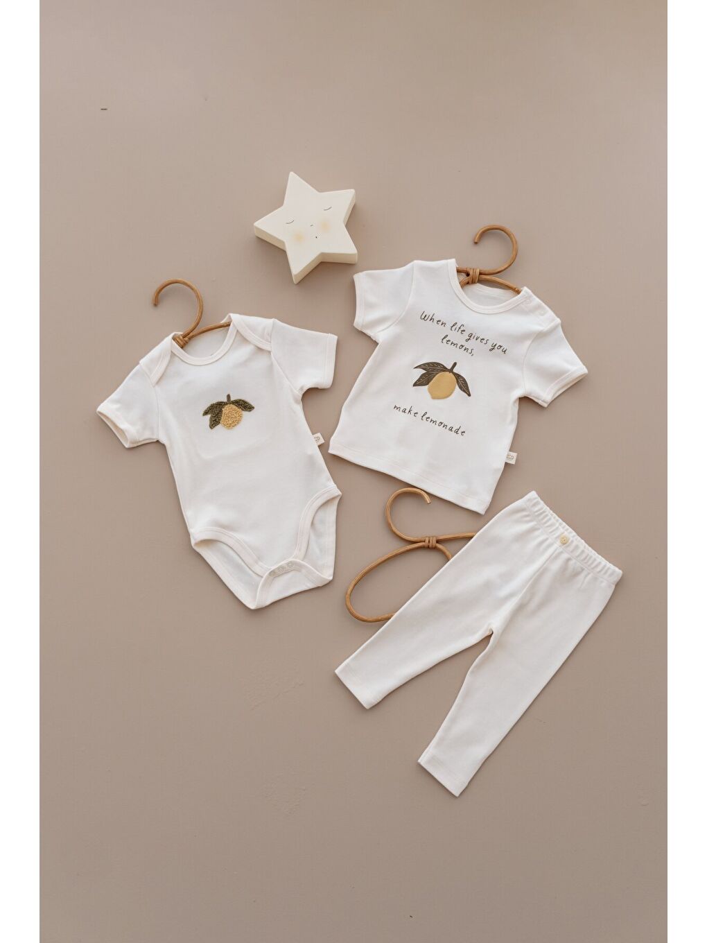 Ekru Limon Serisi 3lü Set-3