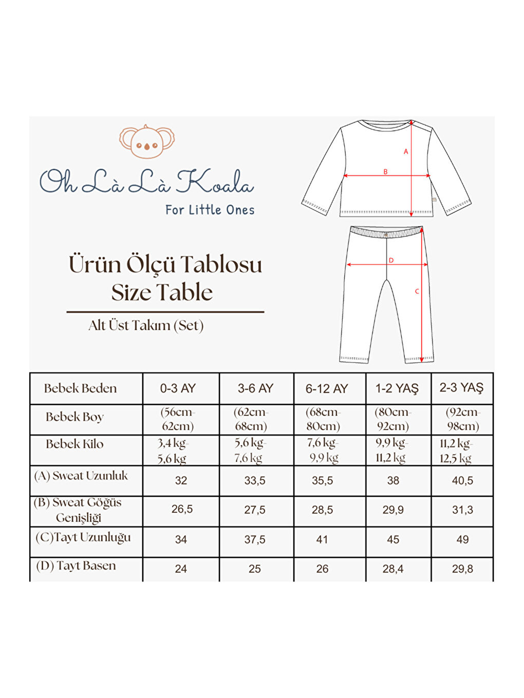 Ekru Tree Bebek Alt Üst Takım-3