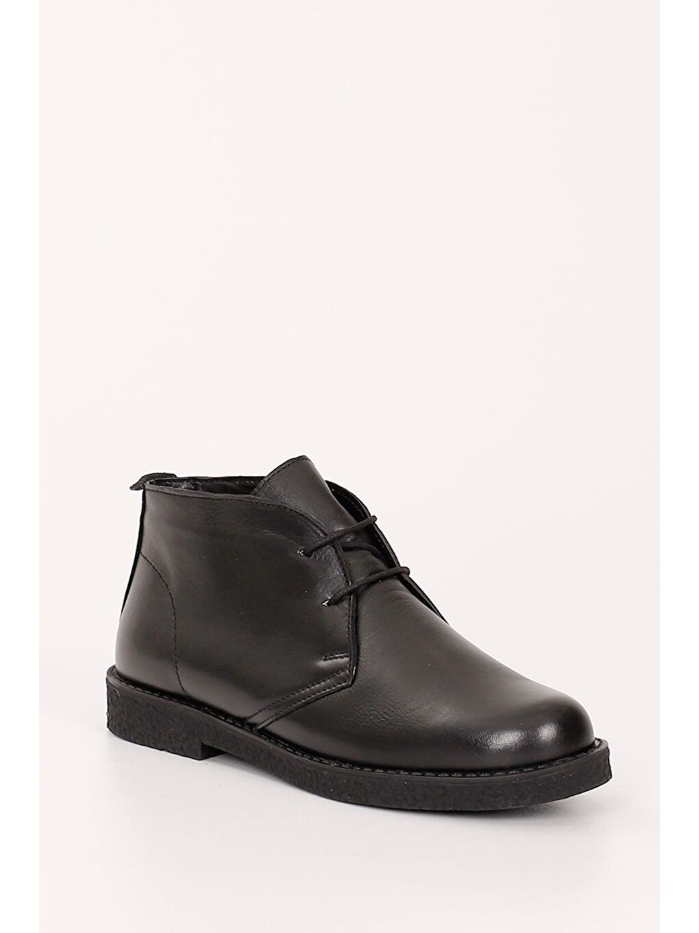 Siyah SİYAH  Hakiki Deri Oxford Kalıp Kauçuk Taban Bağcıklı Kadın Günlük Bot GD456-4