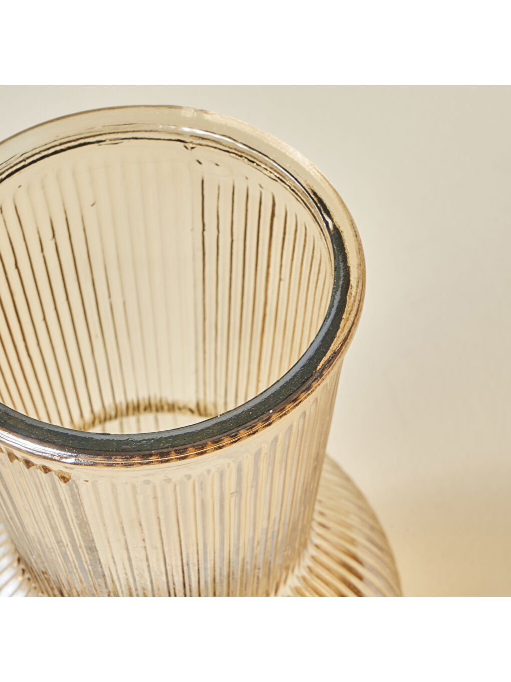 Bej Eva Cam Vazo Naturel (11x20 cm)-2