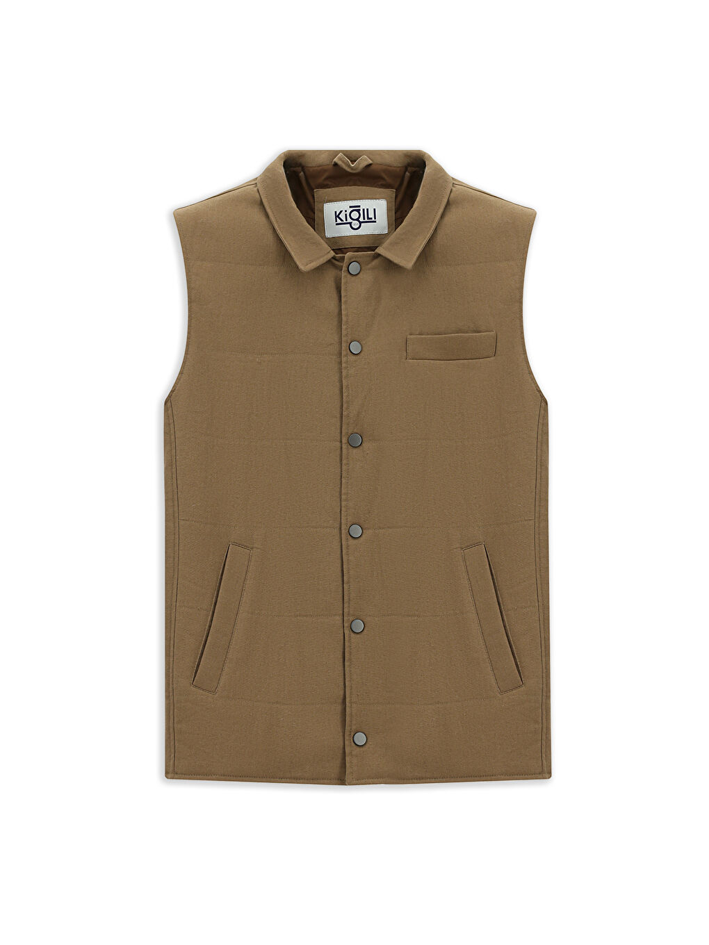 Bej Spor Keten Yelek-5