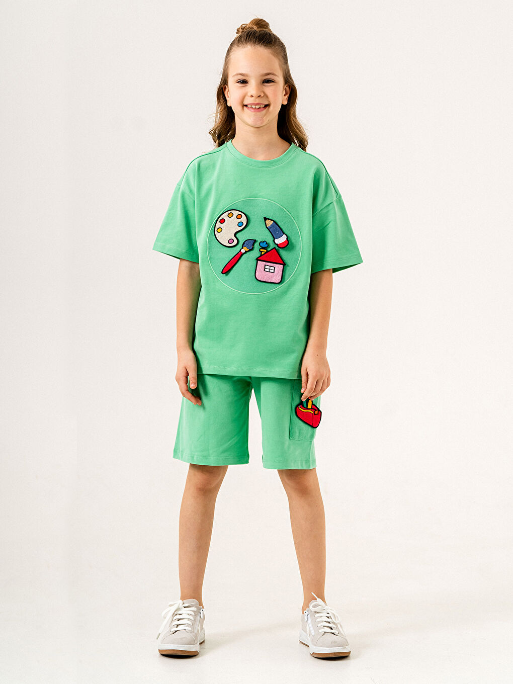 Çocuk Tişört 3-9 Yaş Yeşil-6