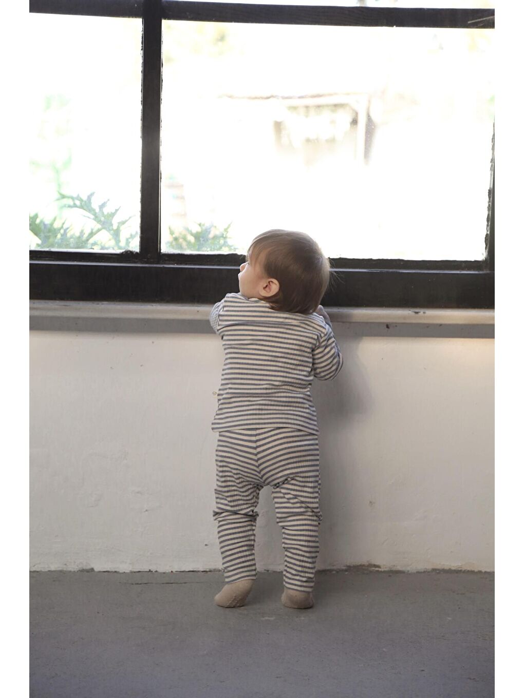 İndigo Çizgili Alt Üst Takım-3