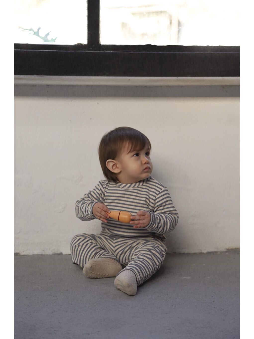 İndigo Çizgili Alt Üst Takım-5