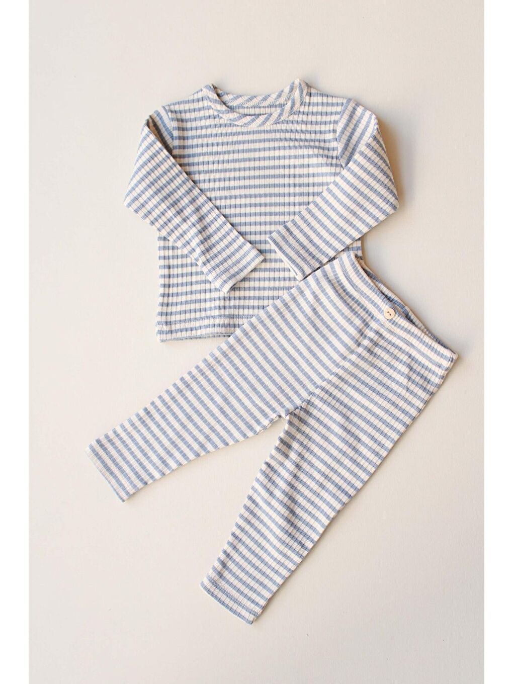 İndigo Çizgili Alt Üst Takım-7