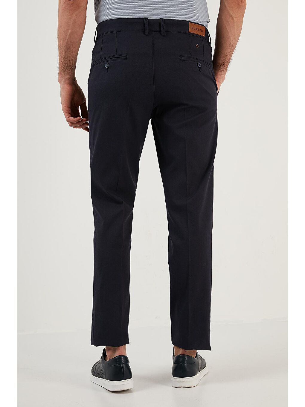 Lacivert Pamuklu Normal Bel Regular Fit Düz Paça Erkek Pantolon 613HISAR-5