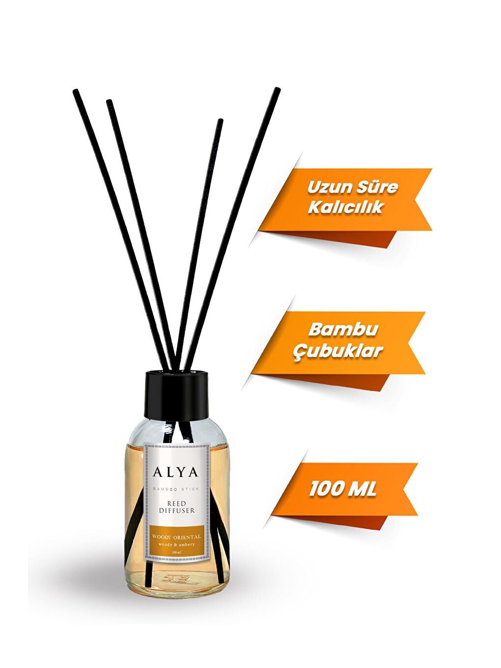 Alya Şeffaf Woody Oriental Bambu Çubuklu Oda Kokusu 100 ml - 2