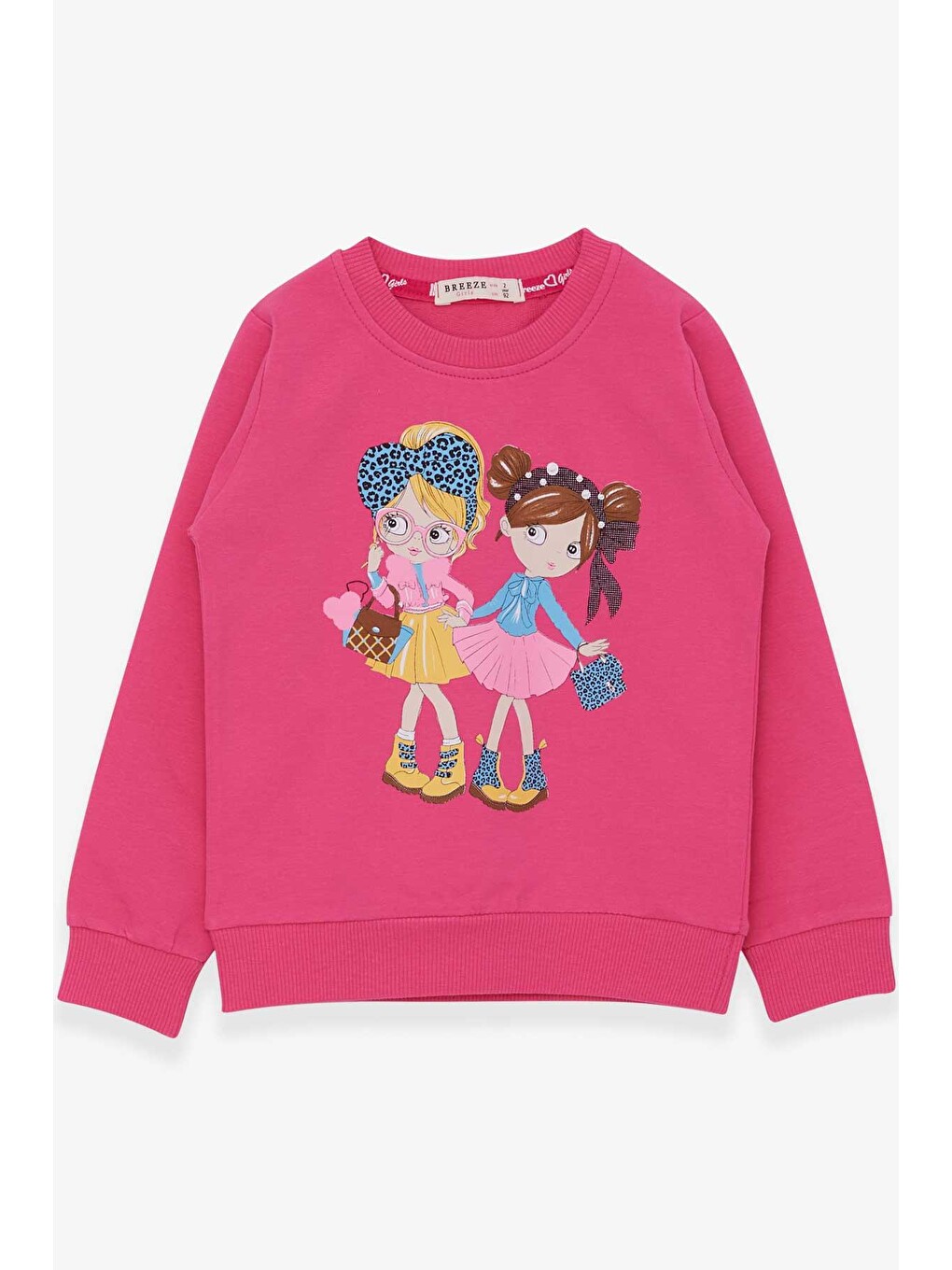 Kız Çocuk Sweatshirt Kız Baskılı Pembe (2 Yaş)