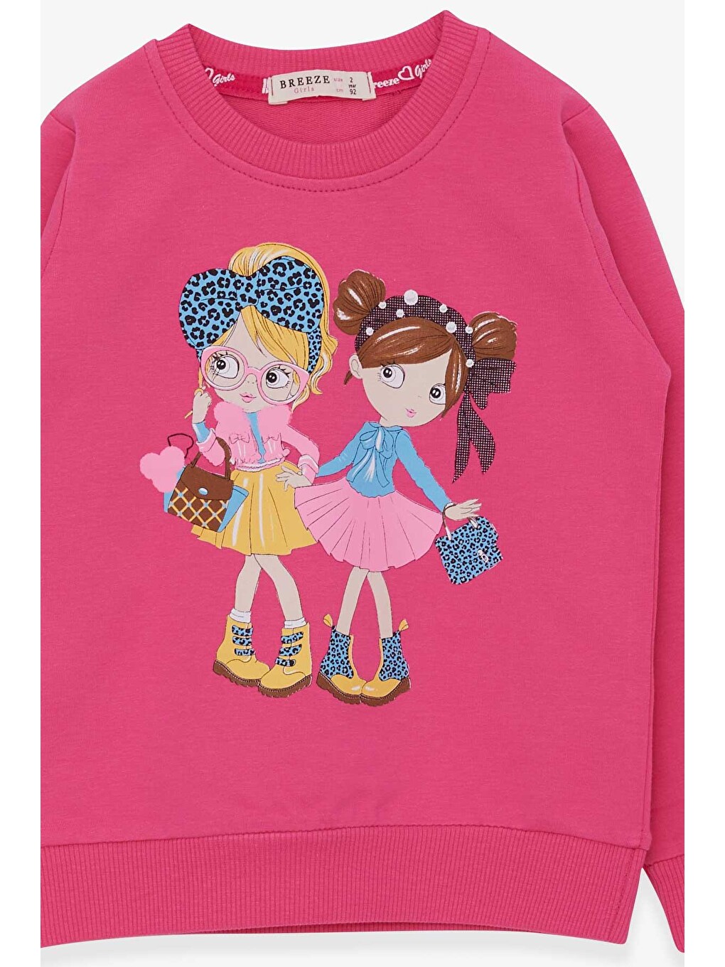 Kız Çocuk Sweatshirt Kız Baskılı Pembe (2 Yaş)-2