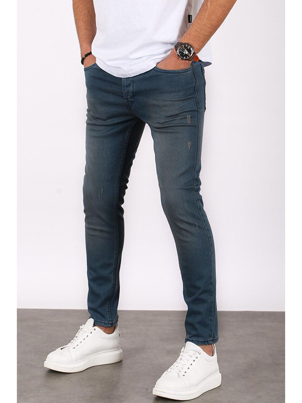 Madmext Mavi Erkek Mavi Skinny Fit Jean 5680 - 2