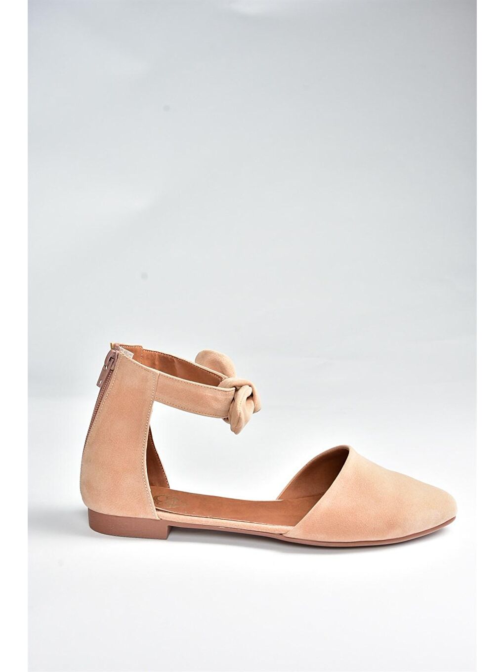 Pembe Pudra Süet Kadın Babet H726761502-3