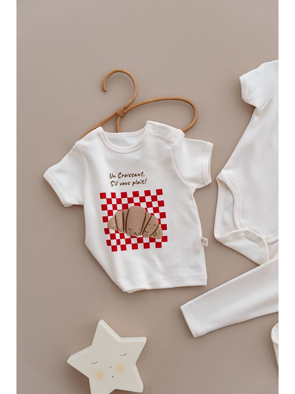 Ekru Kruvasan Serisi 3lü Set-8