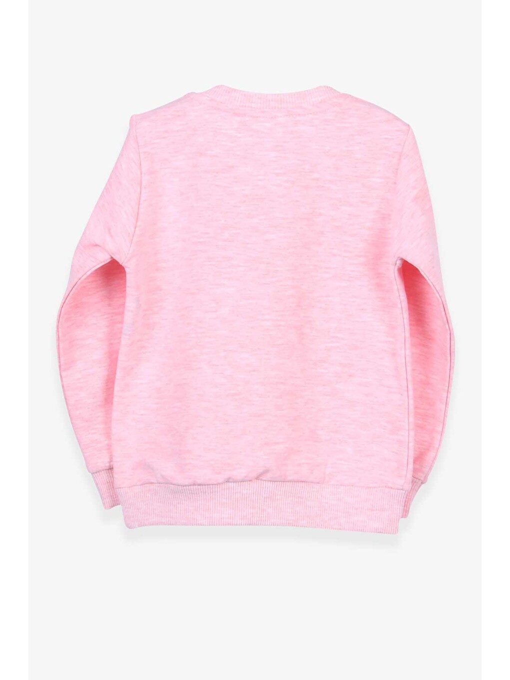 Pembe Kız Bebek Sweatshirt Somon Melanj (2 Yaş)
