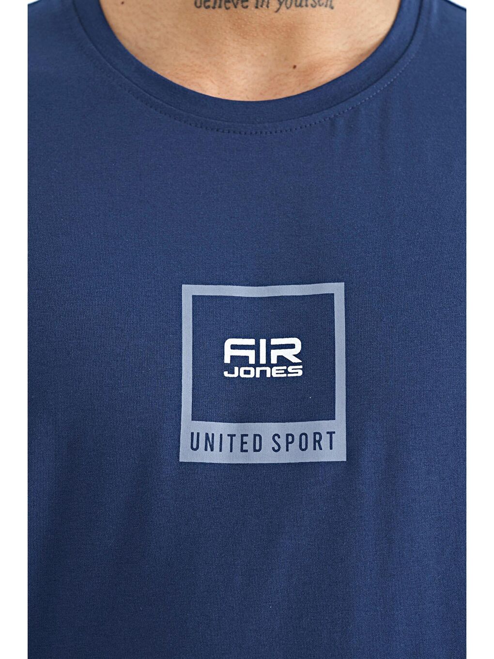 AIR JONES Adney İndigo O Yaka Erkek T-Shirt - 88230 - 1