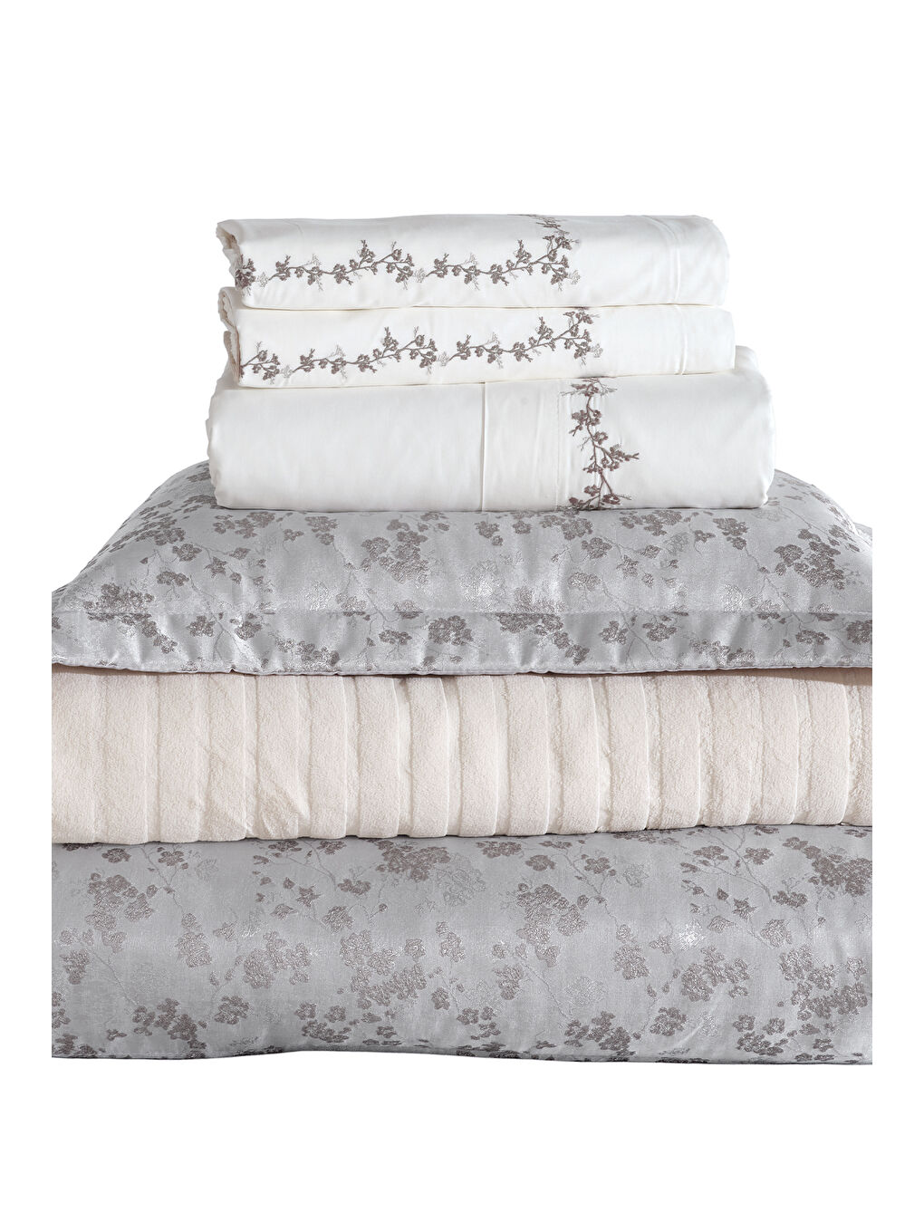 Flora Çeyiz Paketi 10 Parça Ekru-3