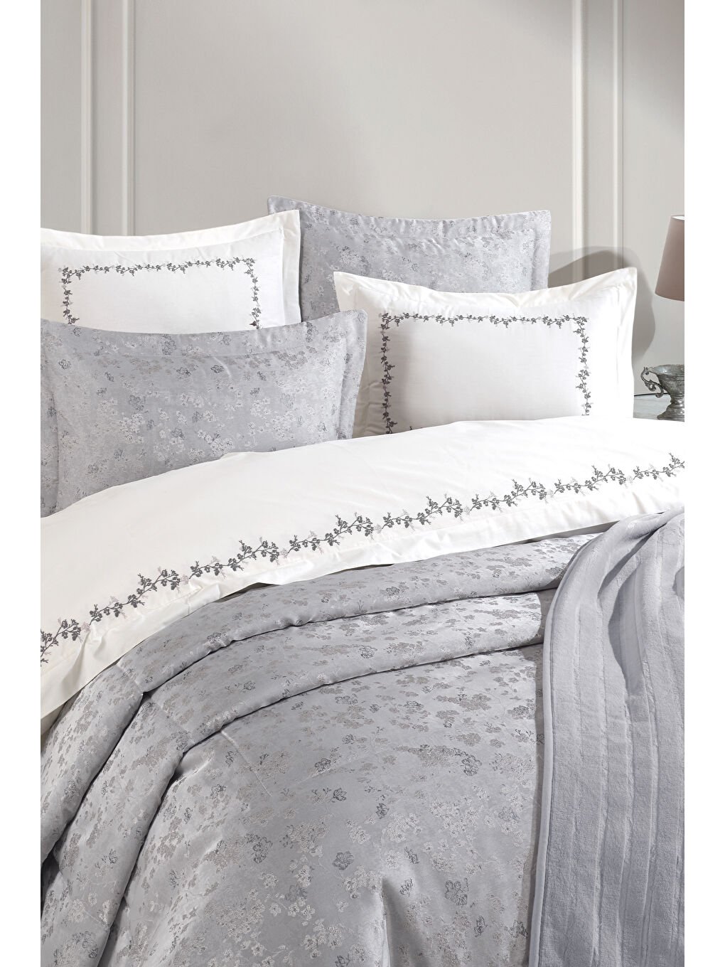 Flora Çeyiz Paketi 10 Parça Gri-1