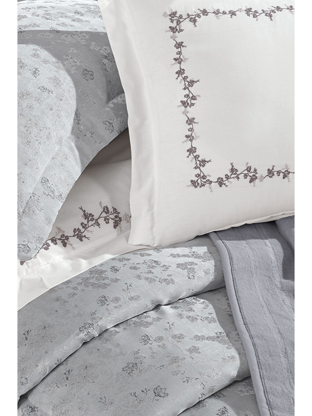 Flora Çeyiz Paketi 10 Parça Gri-2