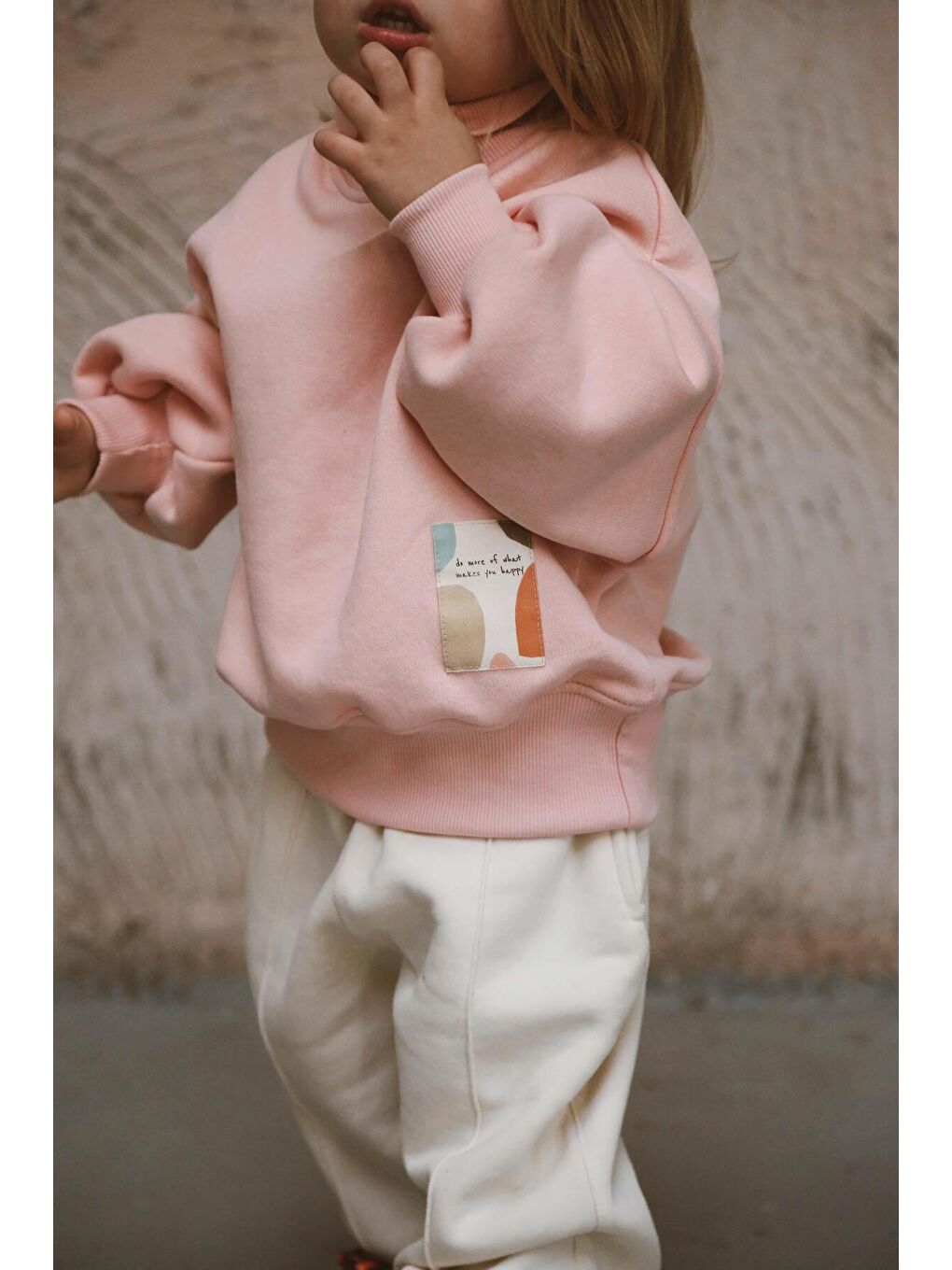 Pembe Balıkçı Yaka Polarlı Eşofman Takımı 1-5 Yaş-3