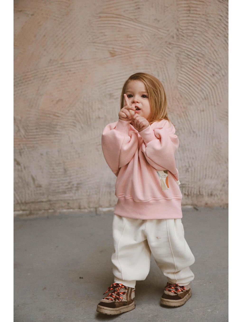 Pembe Balıkçı Yaka Polarlı Eşofman Takımı 1-5 Yaş-5