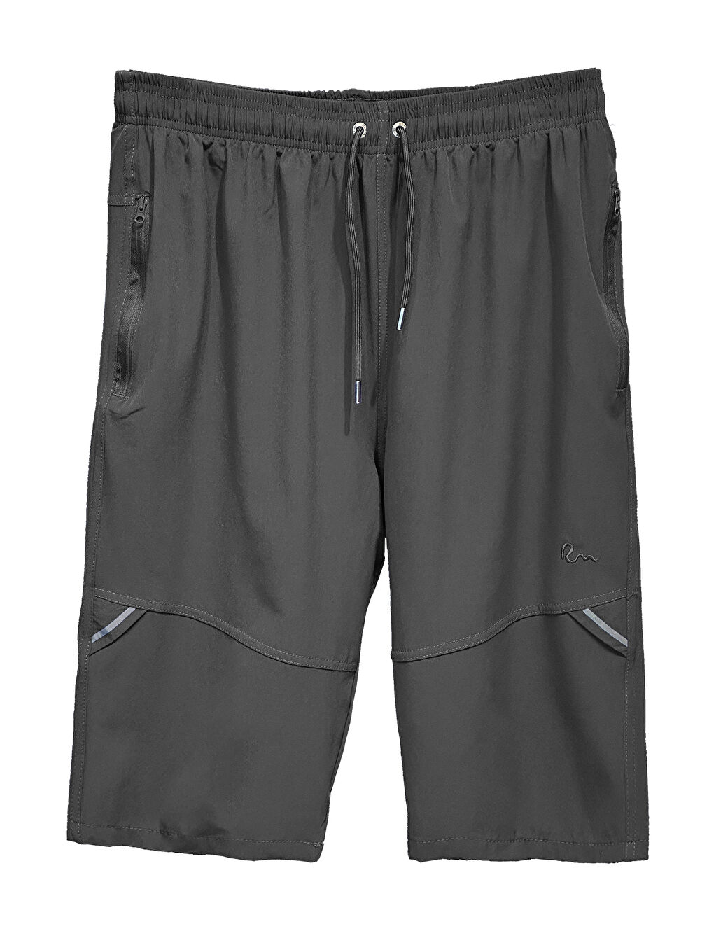 Ters Fermuar Erkek Şort Mayo RKS-08 Siyah-1