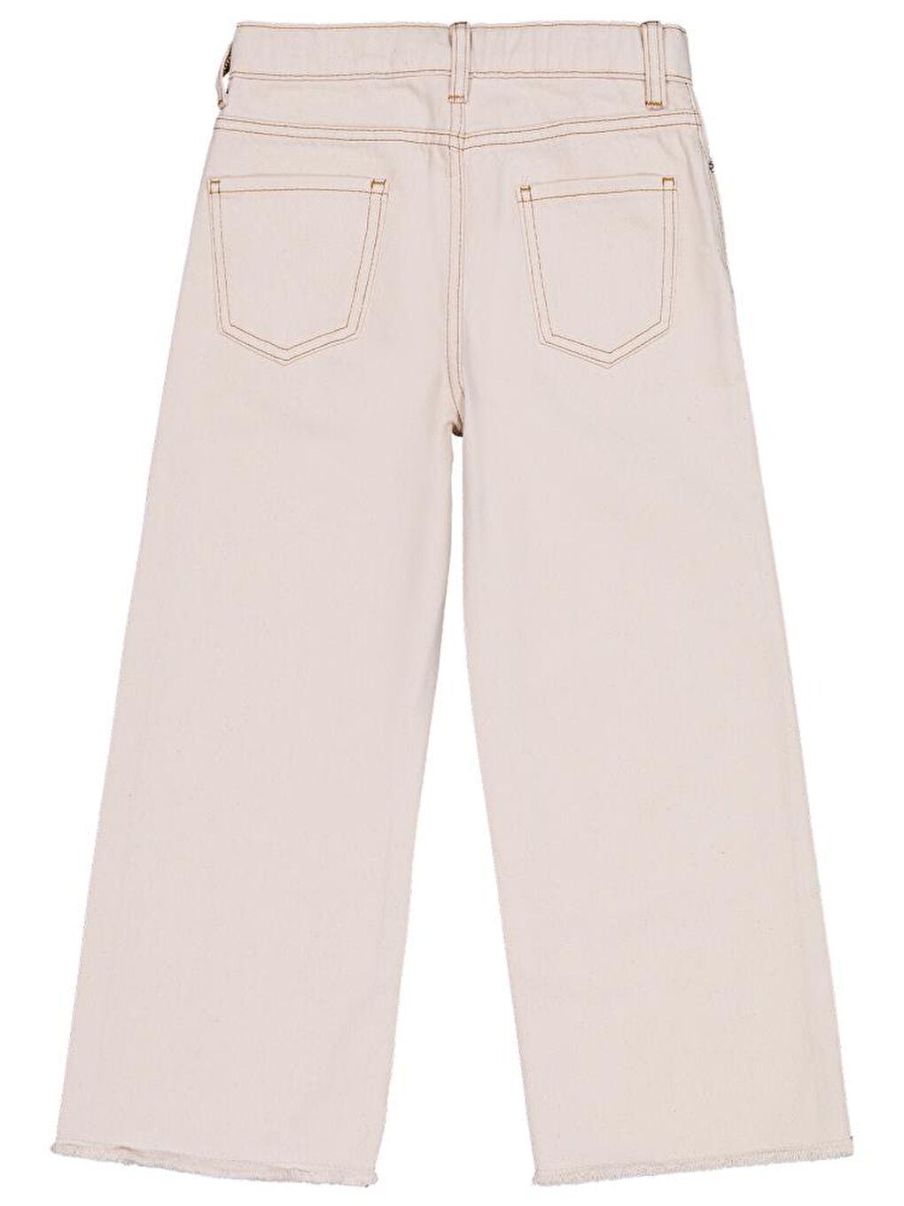 Ekru Girls Kesik Paça 6-9 Yaş Pantolon