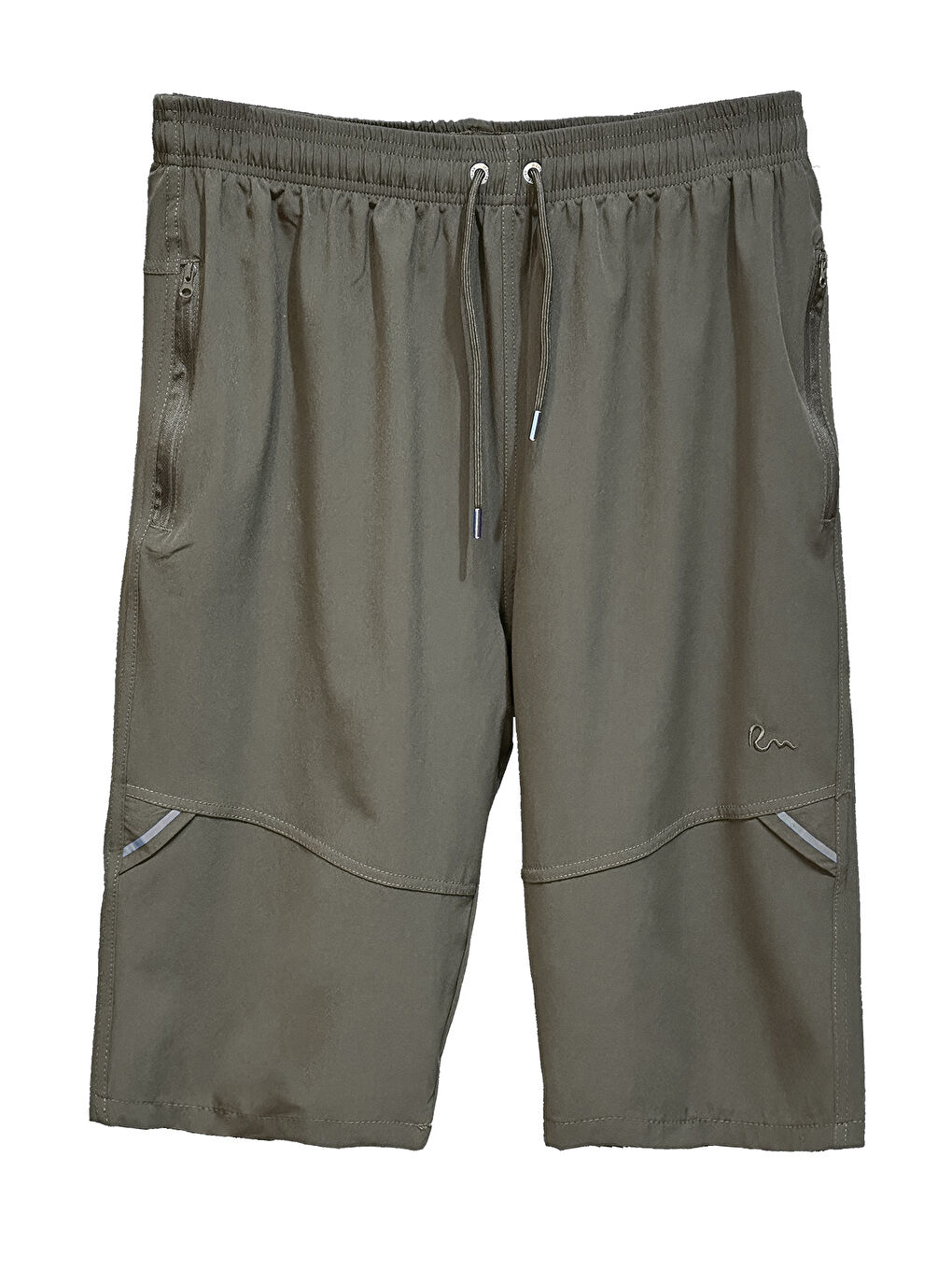 Ters Fermuar Erkek Şort Mayo RKS-08 Haki