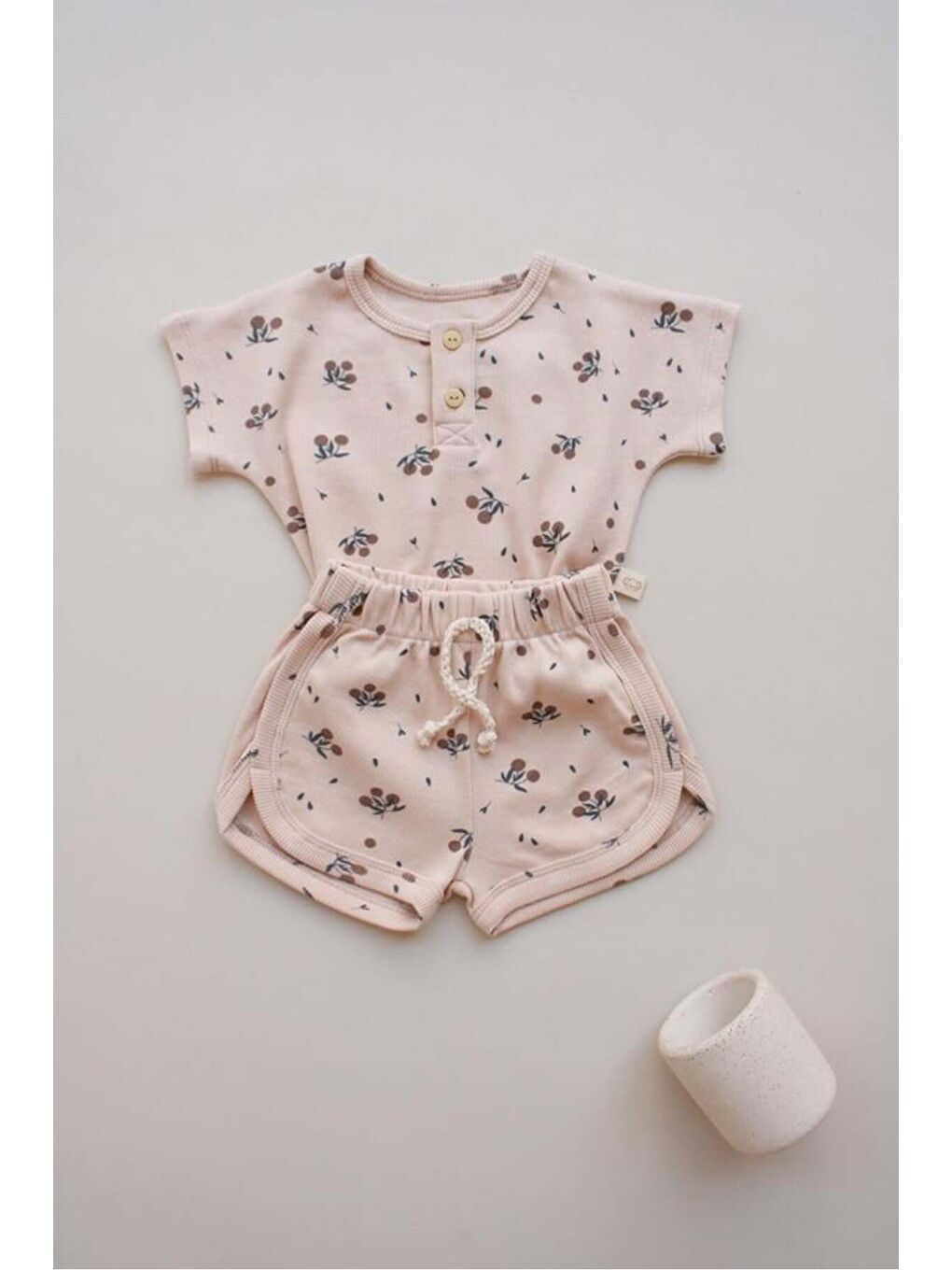 Bej Zeytin Baskı Kaşkorse Alt Üst Takım-1