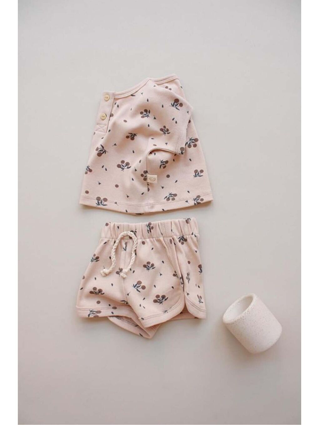 Bej Zeytin Baskı Kaşkorse Alt Üst Takım-2