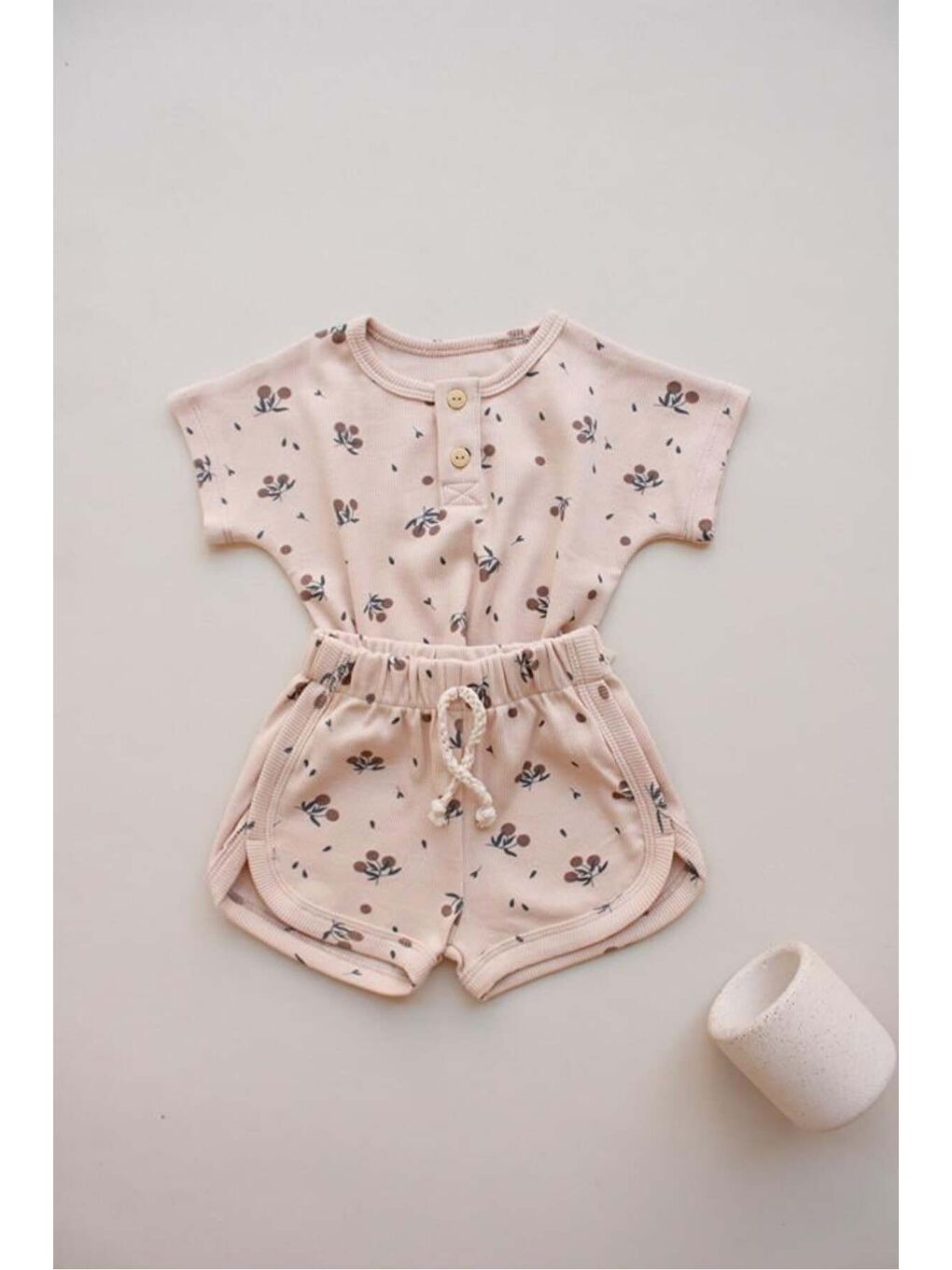 Bej Zeytin Baskı Kaşkorse Alt Üst Takım-4