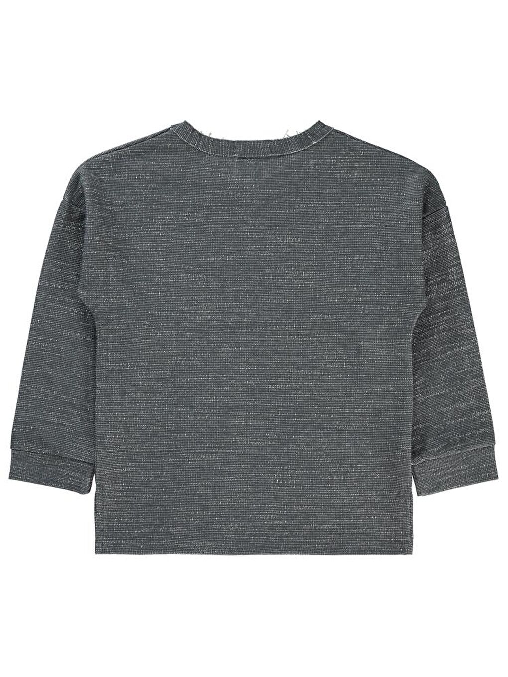 Antrasit Boys Düz Cepli 6-9 Yaş Sweatshirt-1