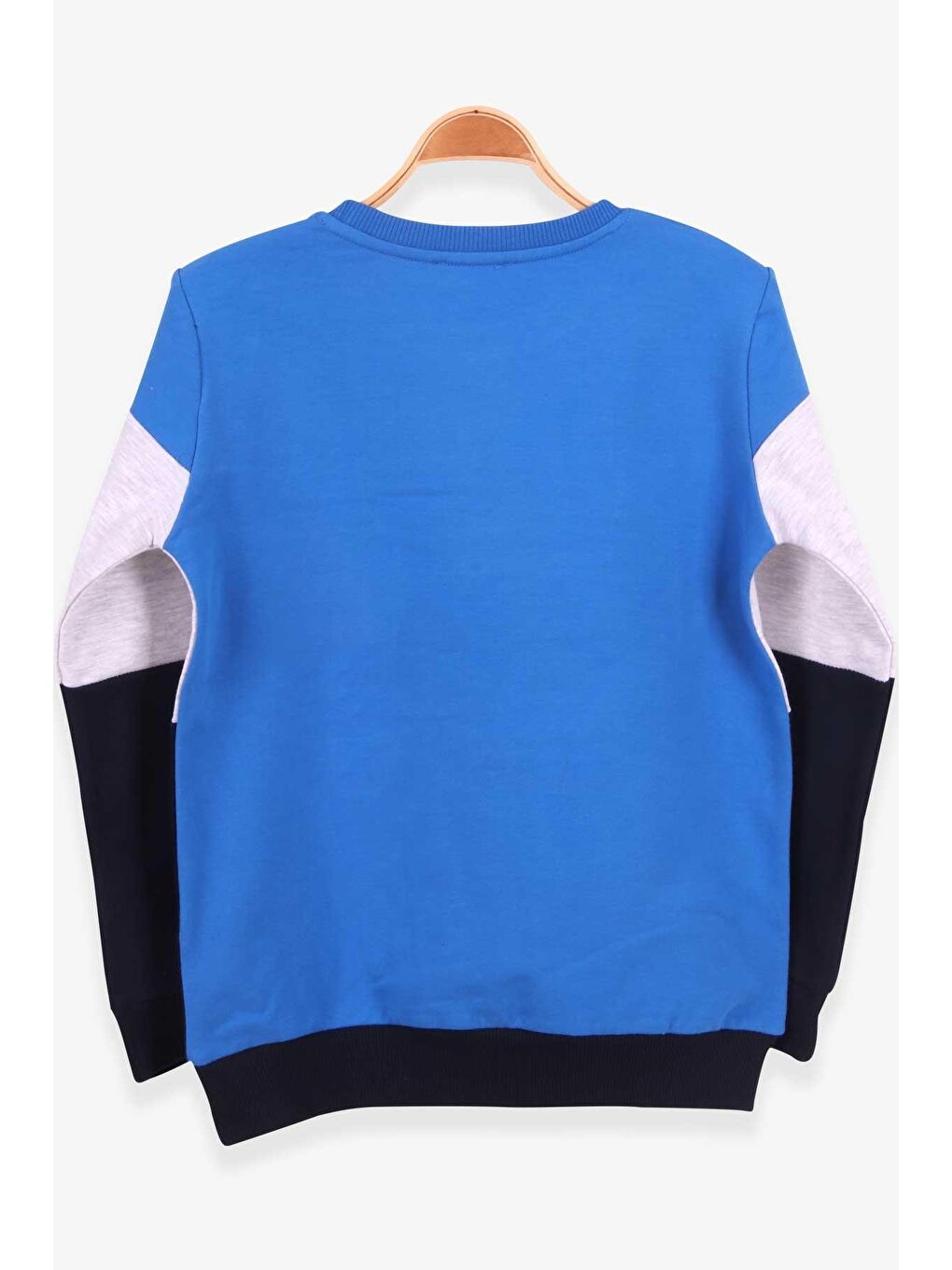 Breeze Saks Erkek Çocuk Sweatshirt Renkli Nakışlı Saks Mavisi (8 Yaş) - 1