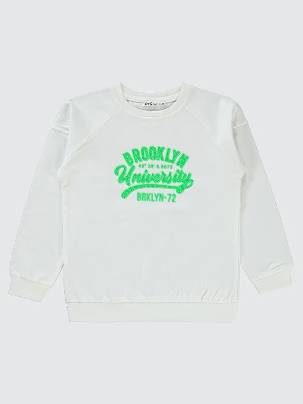 Ekru Boys Brokoklyn Nakışlı 6-9 Yaş Sweatshirt