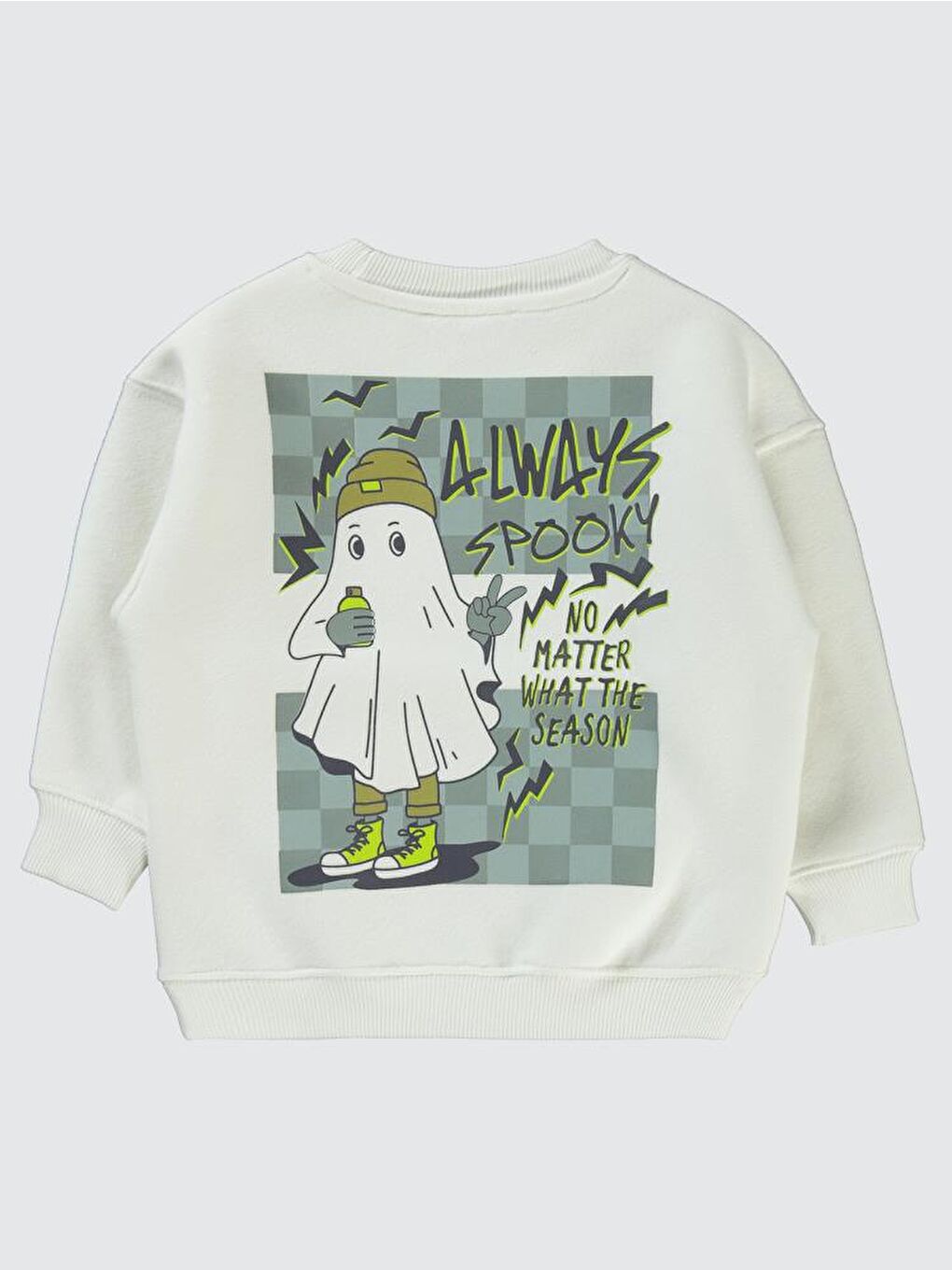 Beyaz Boys Dama Sweat 2-5 Yaş Sweatshirt-1